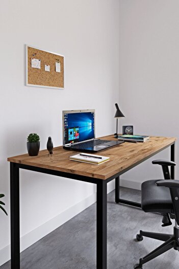 Ceramical Ms1 Metal Ayaklı Çalışma Masası - 140cm - Çam