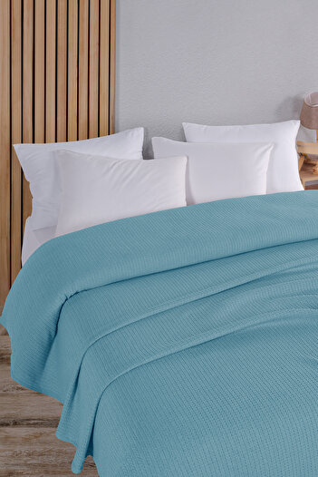 Evim Cotton Maya Multi-Purpose Bedspread Single Light Turquoise 160X230 cm