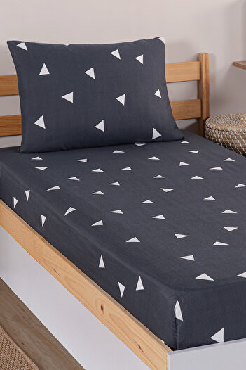 Eponj Home Gray Single Pes Elastic Triangle Sheet Set