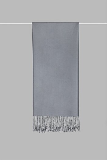 ARMANDA 100% Silk Shawl - Smoke-grey Color