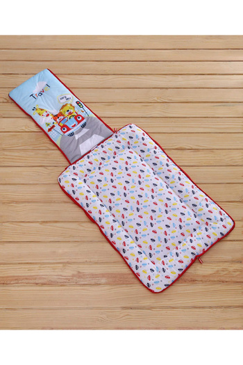 Babyhug Travel Zipper Sleeping Bag for Babies - Portable & Washable, Red, 0M+, Soft Fabric