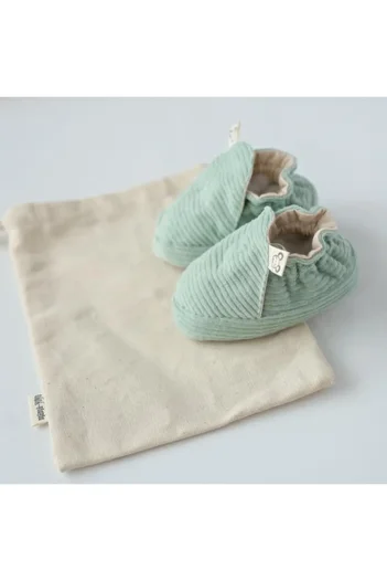 Mama Yoyo Baby&Kids Velvet Booties - Mint - Anti-Slip Sole