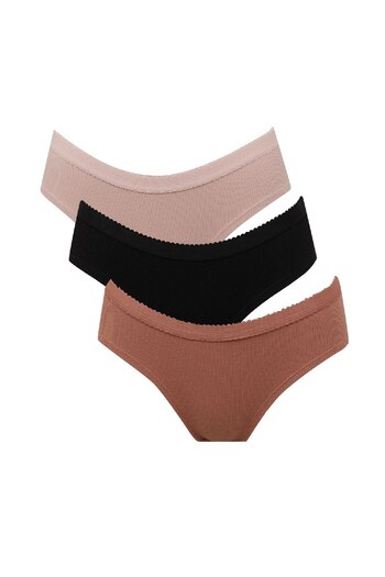 DeFacto Ribana D8629ax24wn - سراويل داخلية سهلة الارتداء مكونة من 3 قطع، Fall In Love
