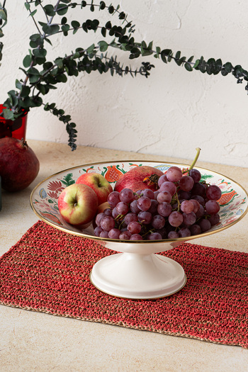 Emsan Pomegranate Enameled Fruit Bowl 32 cm