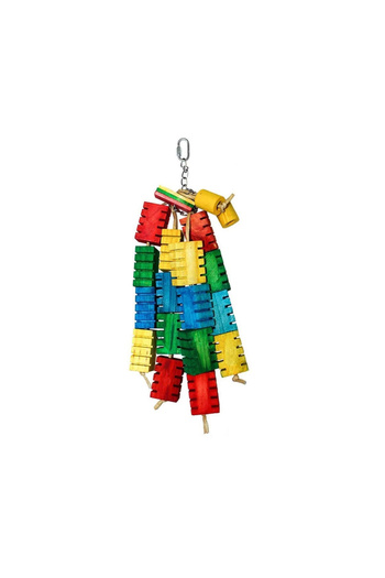 The Bird House Groovy Color Blocks Bird Toy, Medium