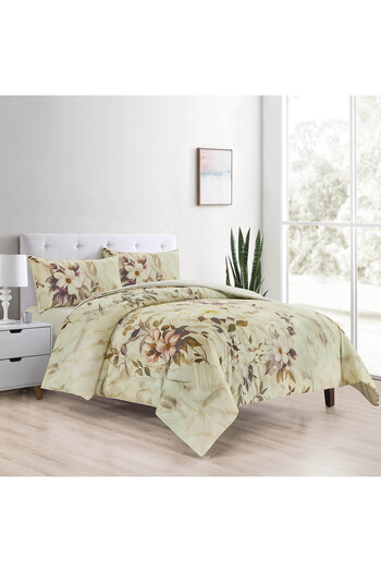 In House New Boy | Microfiber Comforter Set 4 Pieces, King, 260x240 cm, Beige