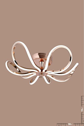 HİRALUCE Milano 3 Renk Kumandalı Ve Dimmerli Gold ( Sarı Beyaz Ve Gün Işığı ) Luxury Led Avize