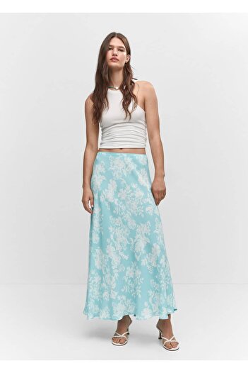 MANGO Woman Floral long skirt