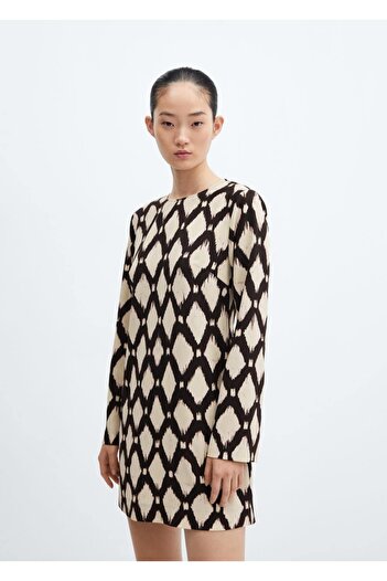 MANGO Woman Long Sleeve Short Dress