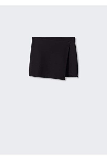 MANGO Woman Dokuma çapraz mini etek