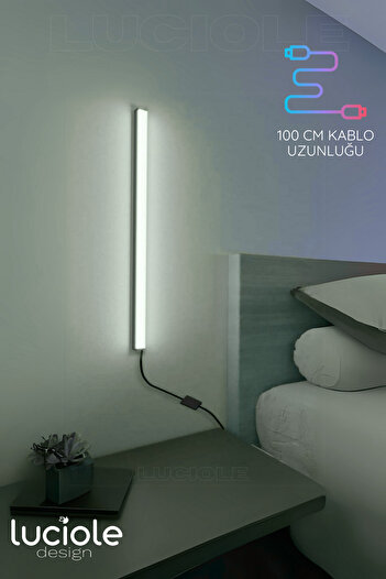 luciole Rgb Led Lamba - Uzaktan Kumandalı, 50cm Renkli Işık Çubuğu (YATAK ÜSTÜ & SALON IÇİN)