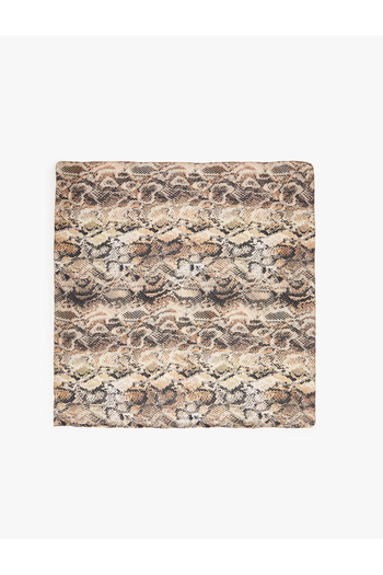 Koton Square Scarf - Snakeskin Patterned