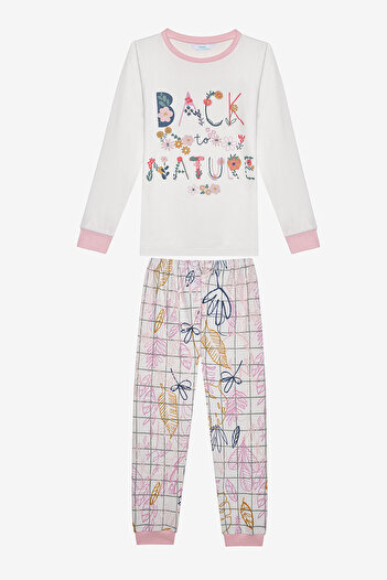 Penti Girl's Nature Antique Green Thermal Pajamas Set