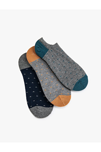 Koton Set of 3 Booties Socks Geometric Printed