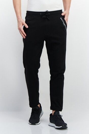 GAZZARRİNİ Men Drawstring Brand Logo Sweatpants, Black