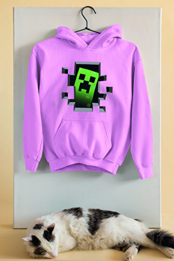 ADABEBEK Boy's Minicraft Printed Oversize Sweatshirt