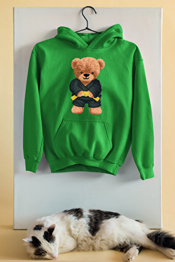ADABEBEK Unisex Oversize Taekwondo Bear Printed Kids Sweatshirt