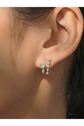 Brezza Lusso Jewelry Timeless Series Stellar Elegance Kadın Gümüş Küpe