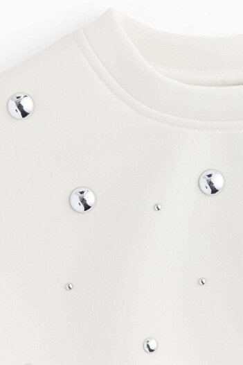 H&M Studded scuba sweatshirt