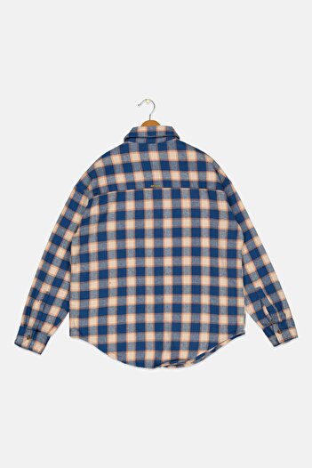 BİLLABONG Kids Boy Spread Collar Plaid Jacket Shirts, Blue Combo