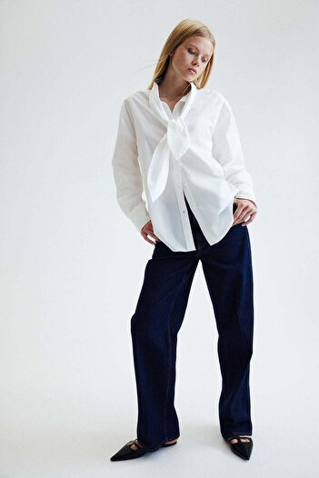 H&M Tie-neck blouse