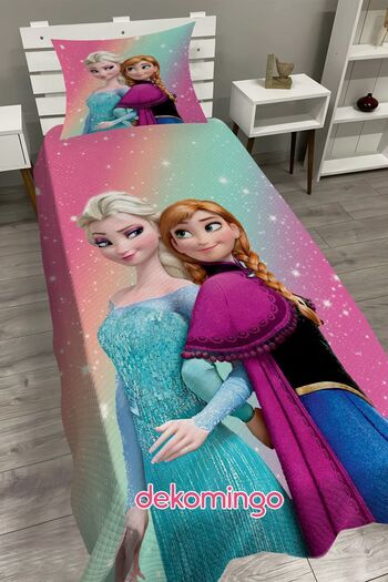 dekomingo Rainbow Elsa Anna Baby and Kids Base Pique Set