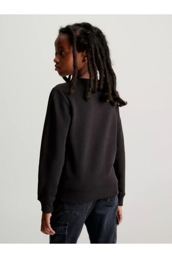 Calvin Klein Çocuk Logo Deatylı Siyah Sweatshirt