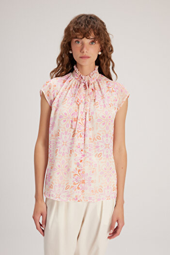 adL Tie Blouse with Yakadan Emp.Oranj 11543469000