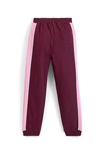 Honeyhap Premium Cotton Looper Full Length Lounge Pant With Bio Finish & Butterfly Print - Beet Red