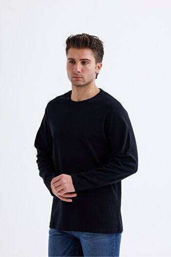 Dark Forest Crew Neck Basic Long Sleeve T-Shirt