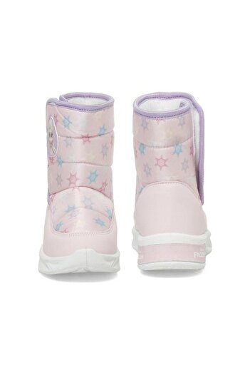 Frozen Teta Pembe Cırtlı Kürklü Kız Çocuk Kar Botu