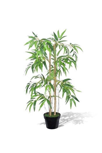 Nettenevime Yapay Ağaç Bambu Ağacı 2 Gövdeli Salex Li 90x30cm Siyah Plastik Saksılı