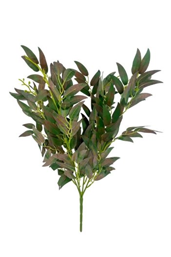 Nettenevime Yapay Çiçek Zeytin Yaprağı Demeti 4 Dallı 50cm Kahve Yeşil