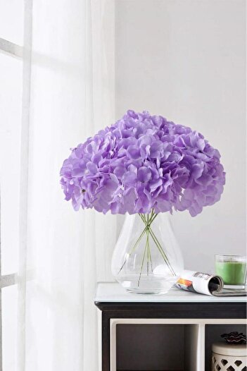 Nettenevime Artificial Flower Hydrangea Flower Bunch 43 cm Light Lilac