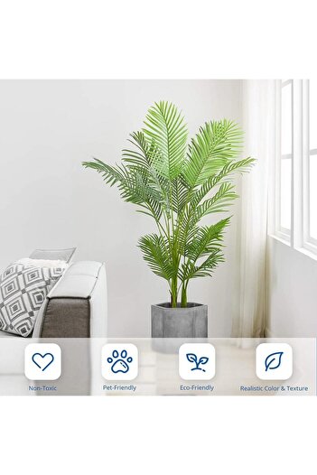 Nettenevime Yapay Ağaç Areka Ağacı Palmiye Ağacı Salon Bitkisi 140cm