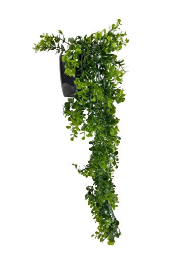 Nettenevime Yapay Çiçek Saksıda Sarkan Şimşir Okaliptus Yapay Sarmaşık 60cm