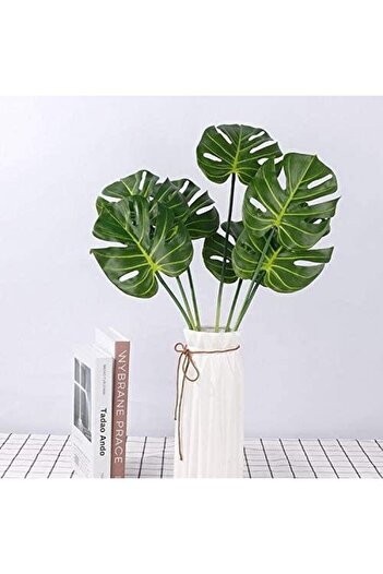 Nettenevime Yapay Çiçek Monstera 7 Dallı 65cm Salon Çiçeği Yapay Çiçek