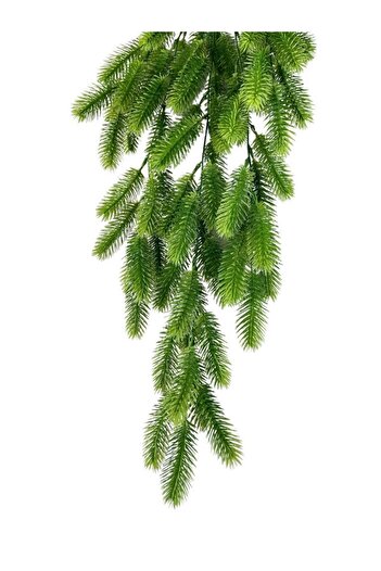Nettenevime Yapay Çiçek Sarkan Çiçek Yeşil Çam Iğneli Ponpon Yapay Sarmaşık 70*30cm Uv Katkılı Güneşe Dayanıklı