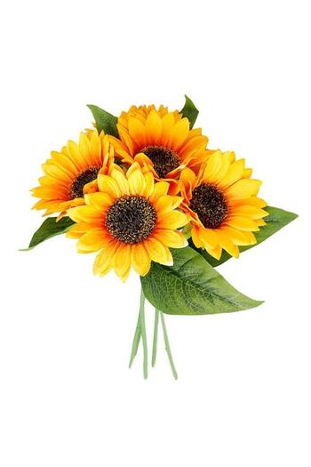 Nettenevime Artificial Flower Sunflower 6 Flowers Bouquet Realistic Texture a Quality