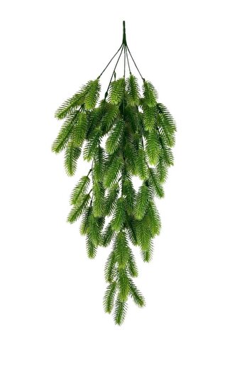 Nettenevime Yapay Çiçek Sarkan Çiçek Yeşil Çam Iğneli Ponpon Yapay Sarmaşık 70*30cm Uv Katkılı Güneşe Dayanıklı
