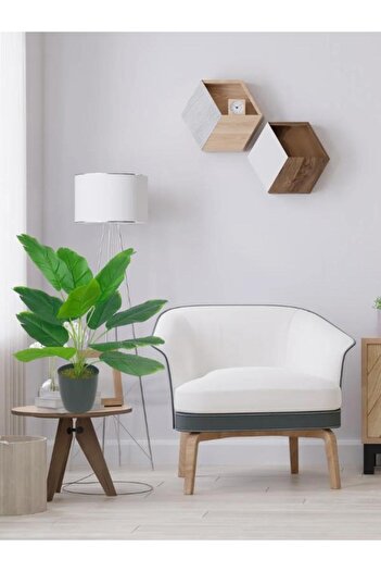 Nettenevime Yapay Çiçek Saksıda Yeşil Muz Yapraklı 12dal 50cm Salon Çiçeği Yapay Bitki