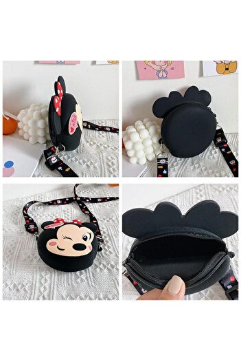 Nettenevime Mickey Mause Minnie Kiss Bozuk Para Cüzdanı Çanta Çocuk Cüzdan Küçük Para Kutusu Omuzdan Askılı Çant