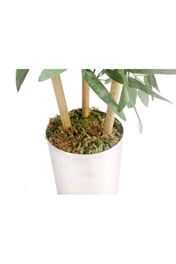 Nettenevime Yapay Çiçek Yapay Bambu Ağacı Paslanmaz Aleminyum Saksılı 80cm