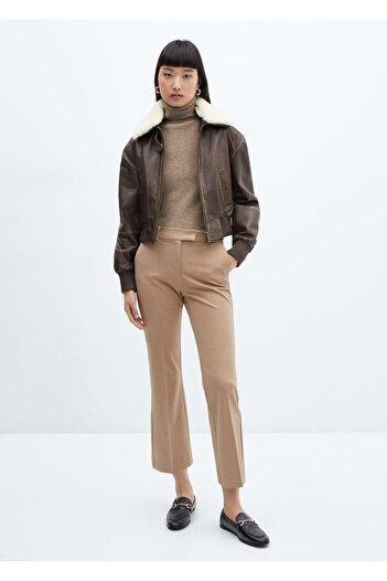 MANGO Woman Short Flared Pants