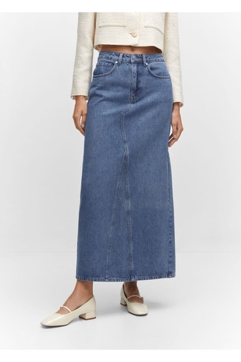 MANGO Woman Fusta lungă din denim