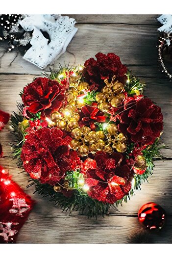Bukiro New Year's Table Decoration Table Decor Colorful Cone New Year's Table Decoration Kokina 25 X 13 cm