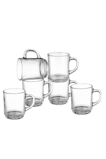 Duralex A set of 6 clear glass cups from the French company Drulex