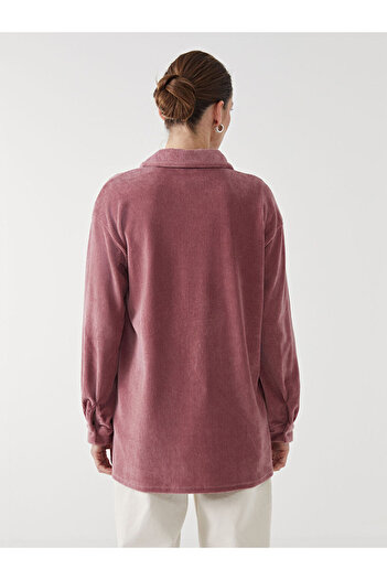 LC Waikiki Oversize Kadife Kadın Gömlek Tunik