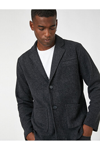 Koton Basic Jacket with Pocket Detail Buttons