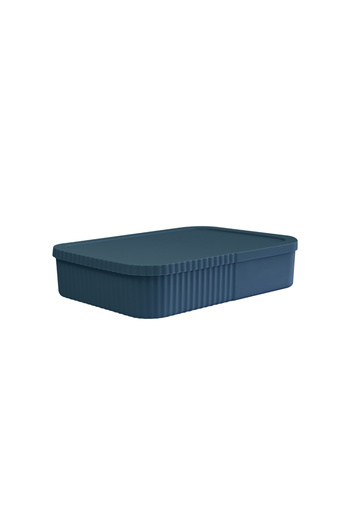 devigo 6-Liter Thin-Wide Storage Box with Lid - Office & Stationery Organizer, Multi-Purpose Use